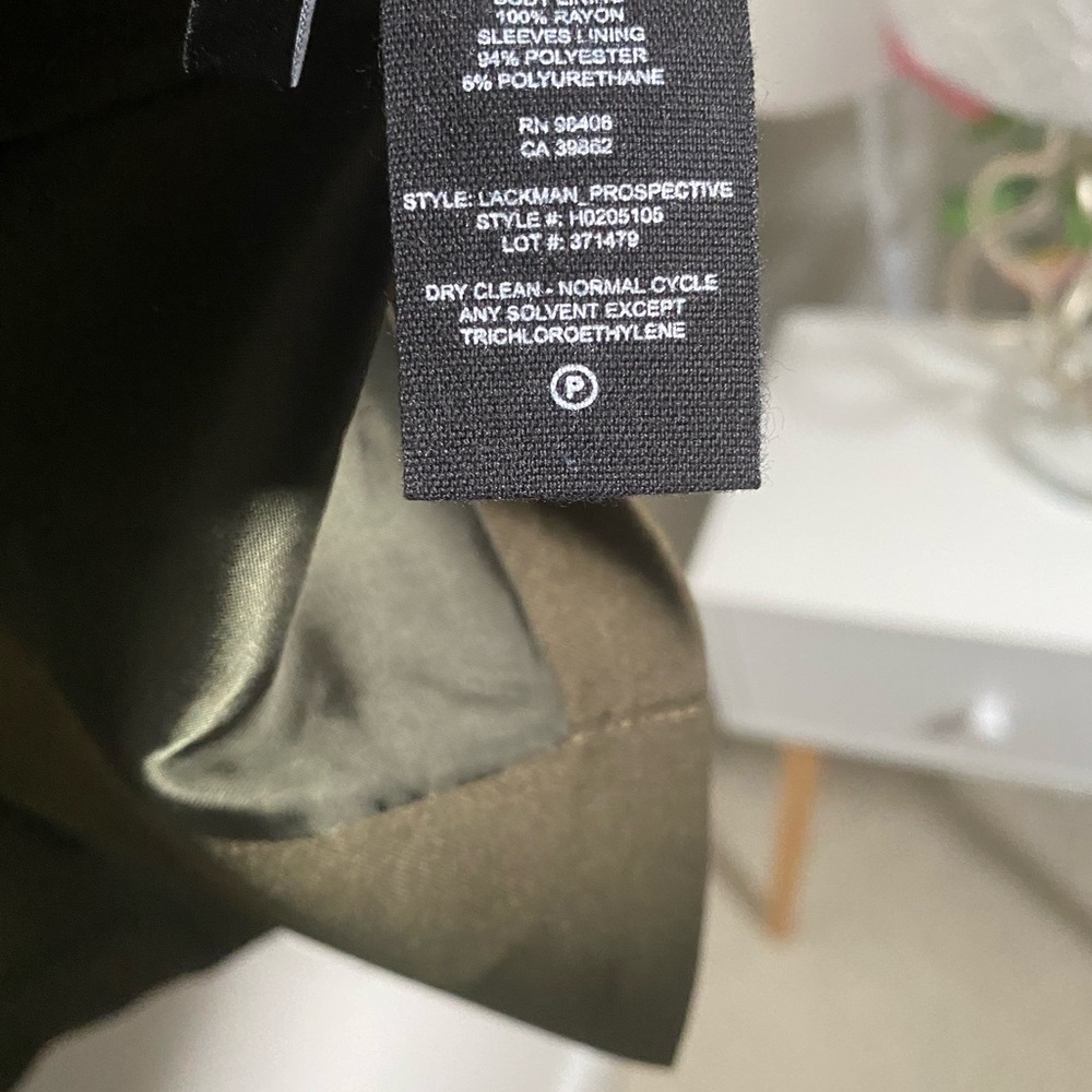 Theory Green Lackman Blazer Size 4 - Picture 9 of 10